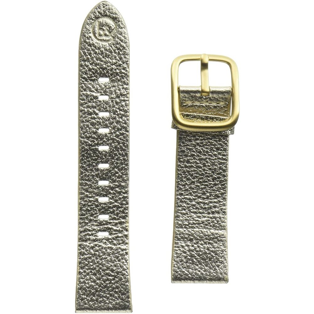 Gold 22mm Genuine Leather Watch Band BRAND NEW